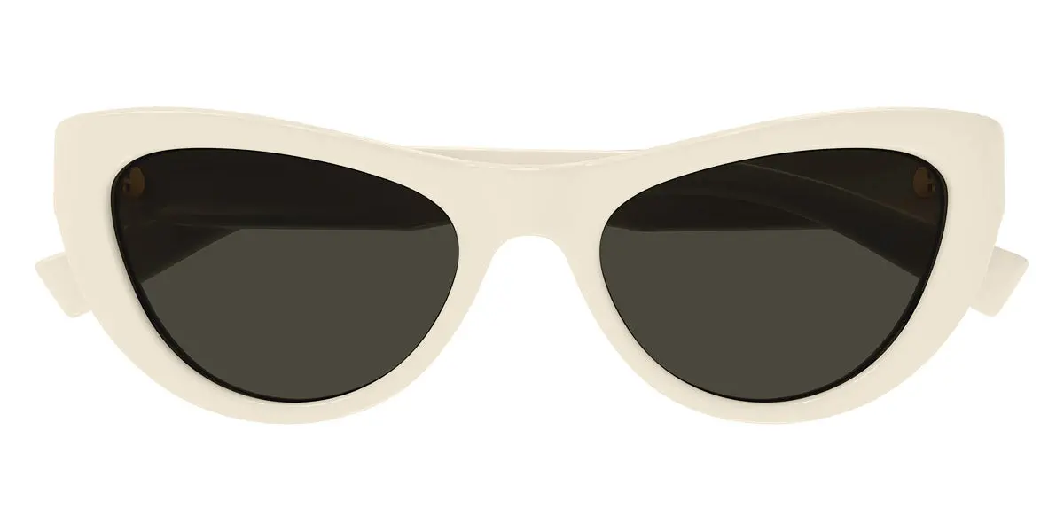 Saint Laurent Ivory Cat Eye Sunglasses With Ivory Lenses (Sl-676-008-53) 2