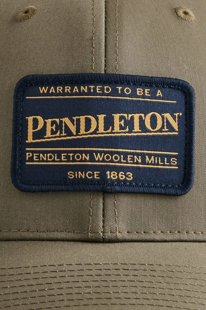 Pendleton Woolen Mills Classic Patch Trucker Hat In Loden Olive Green 2