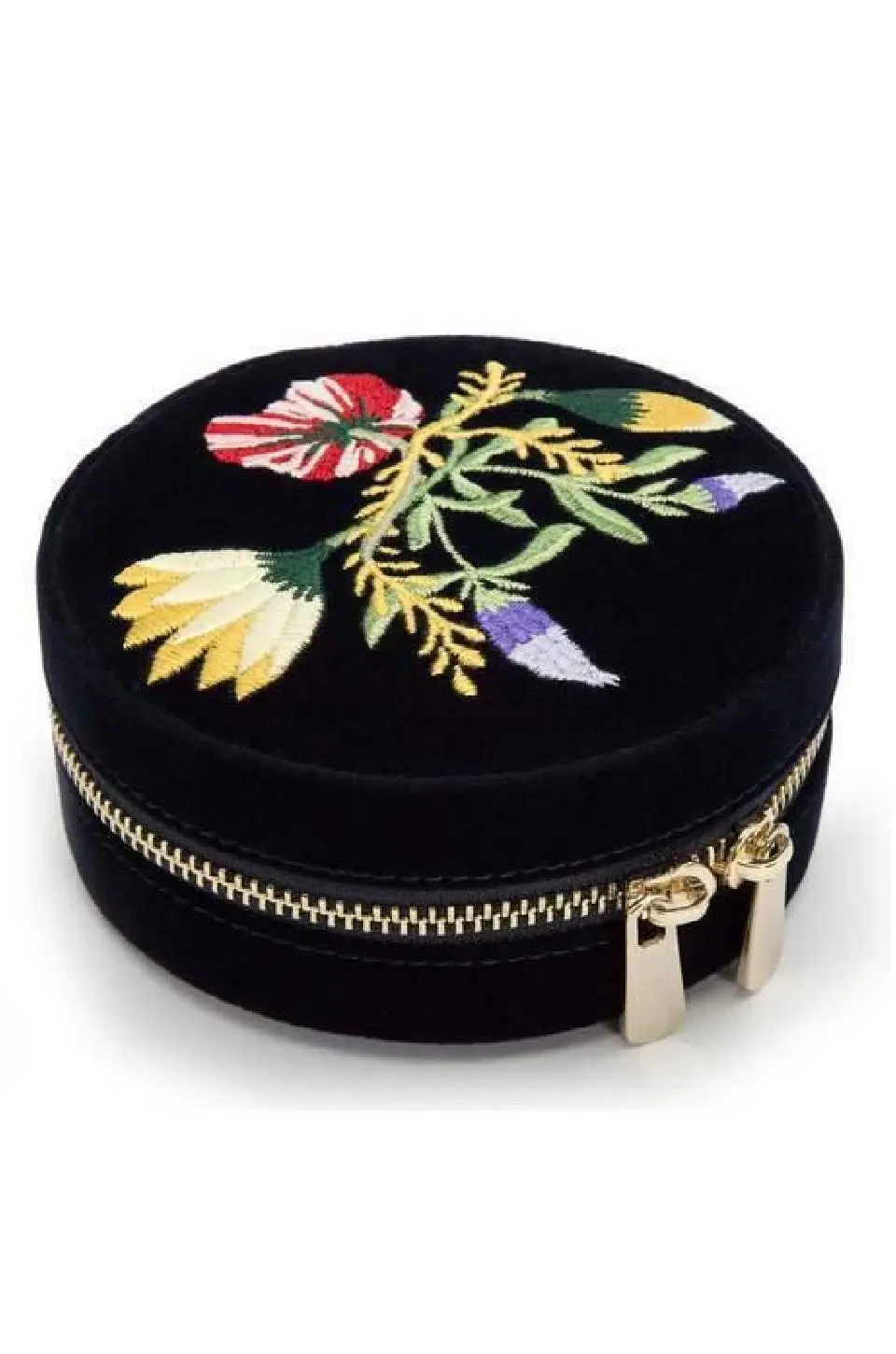 Wolf Zoe Indigo Round Travel Jewelry Case 1