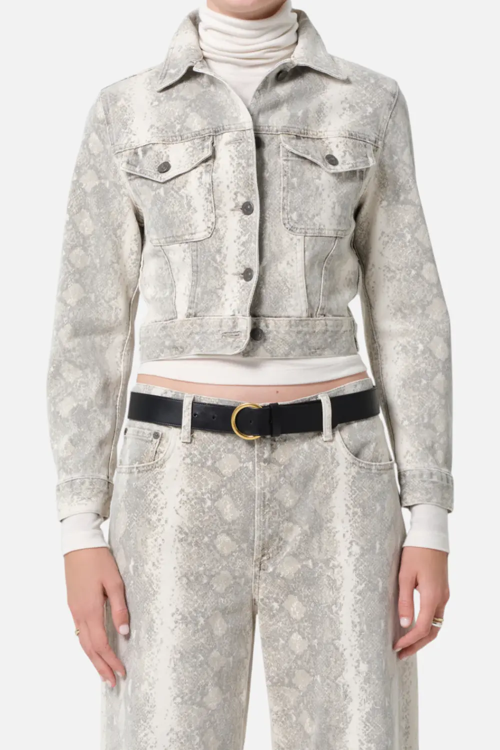 Citizens Of Humanity Women's Charisse Shrunken Jacket In Python 1