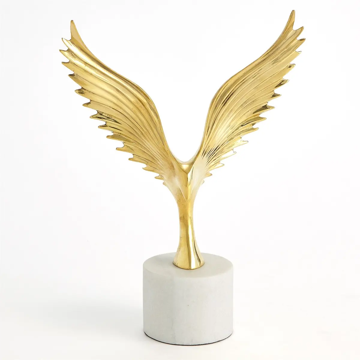 Soaring Bird Sculpture In Brass 1