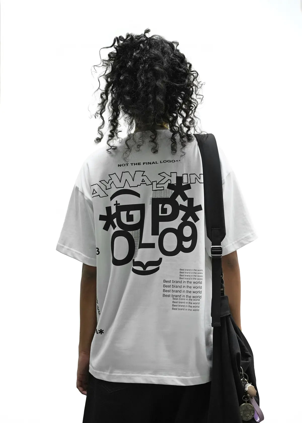 Typo Art Face T-Shirt In White [Unisex] 1