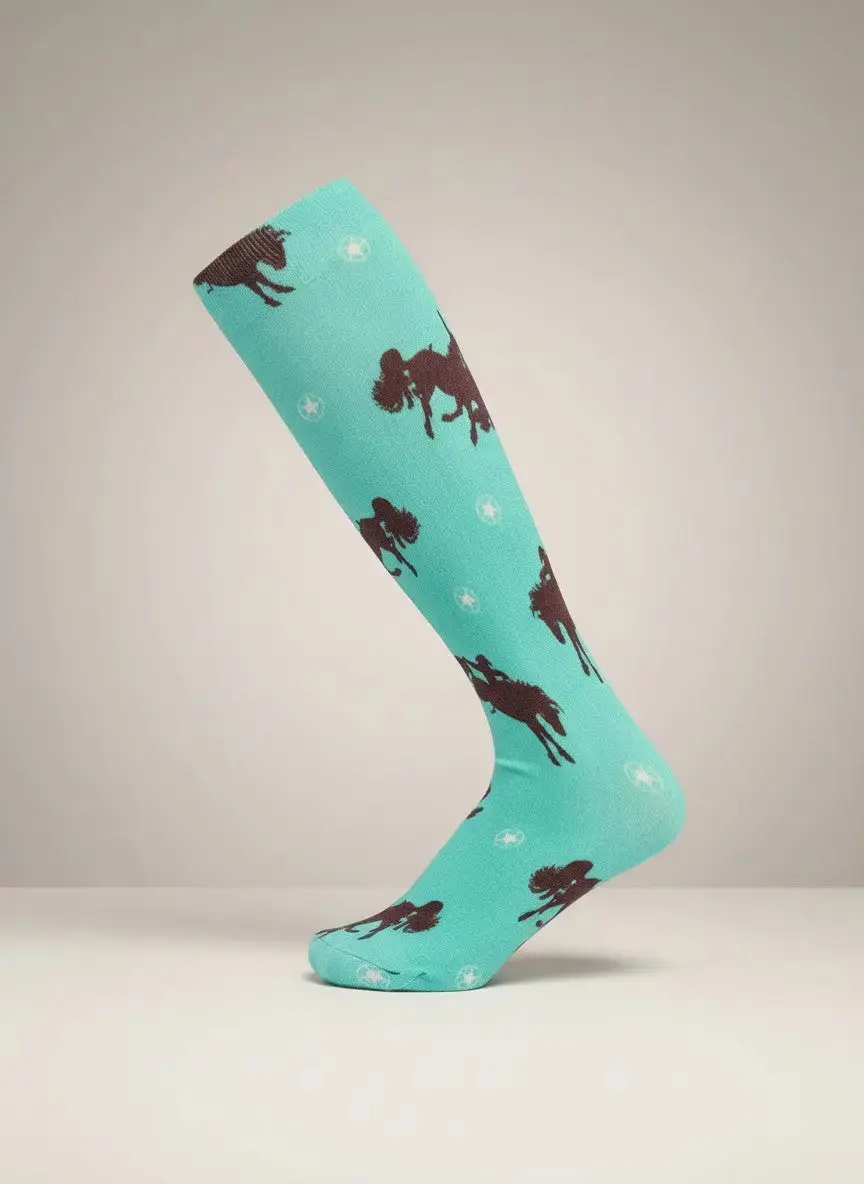 Bucking Horse Riding Socks 1