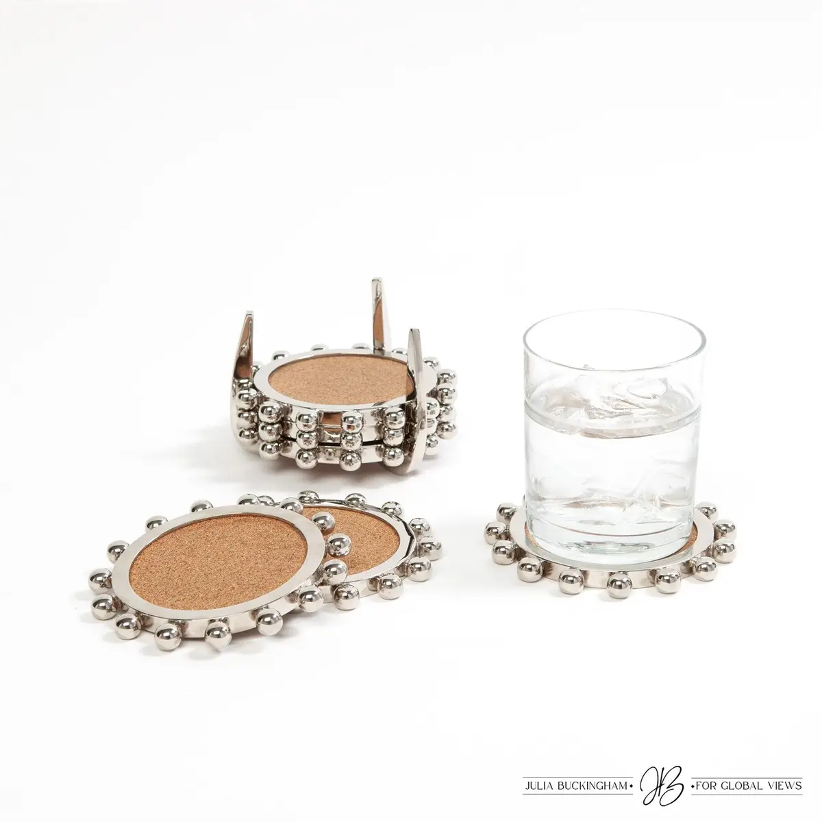Starburst Crown Coasters In Nickel 1