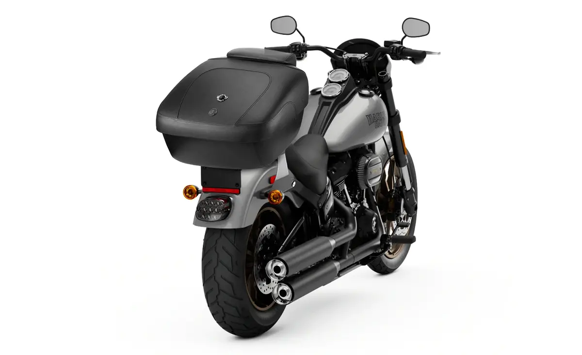 44L - Premium Xl Bmw Leather Wrapped Hard Motorcycle Trunk 2