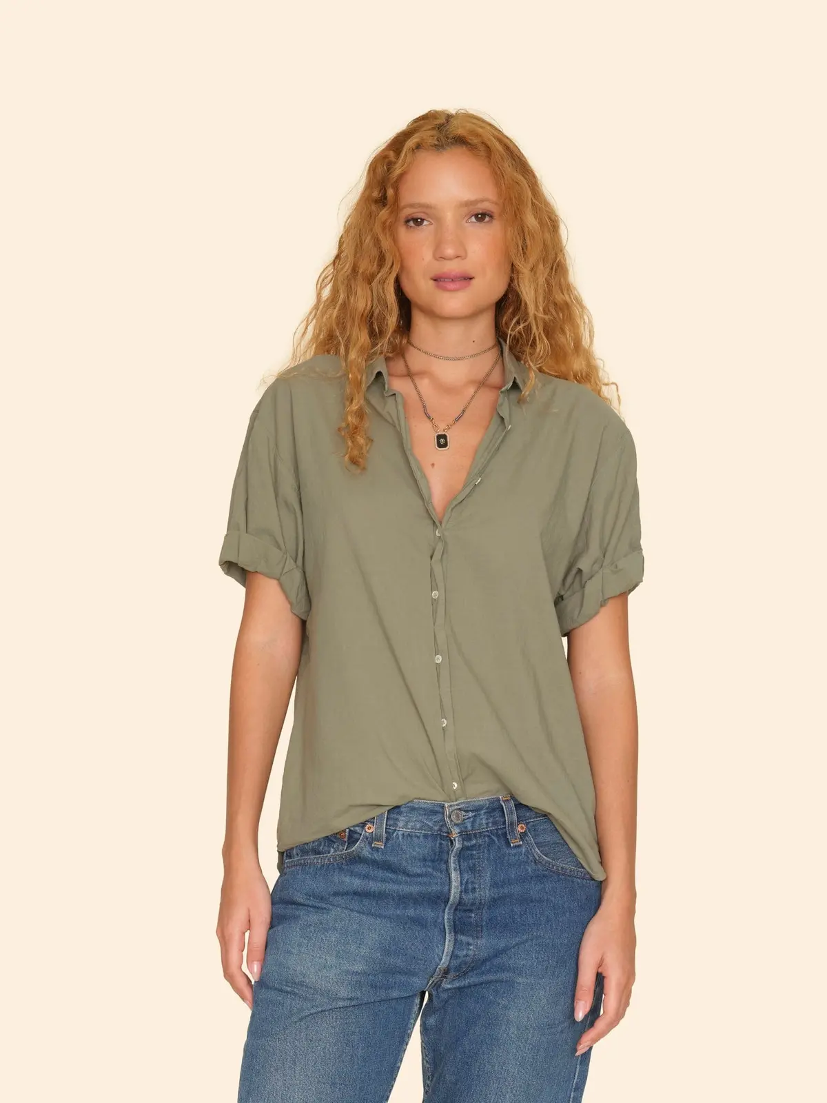Xirena Green Army Channing Shirt 3