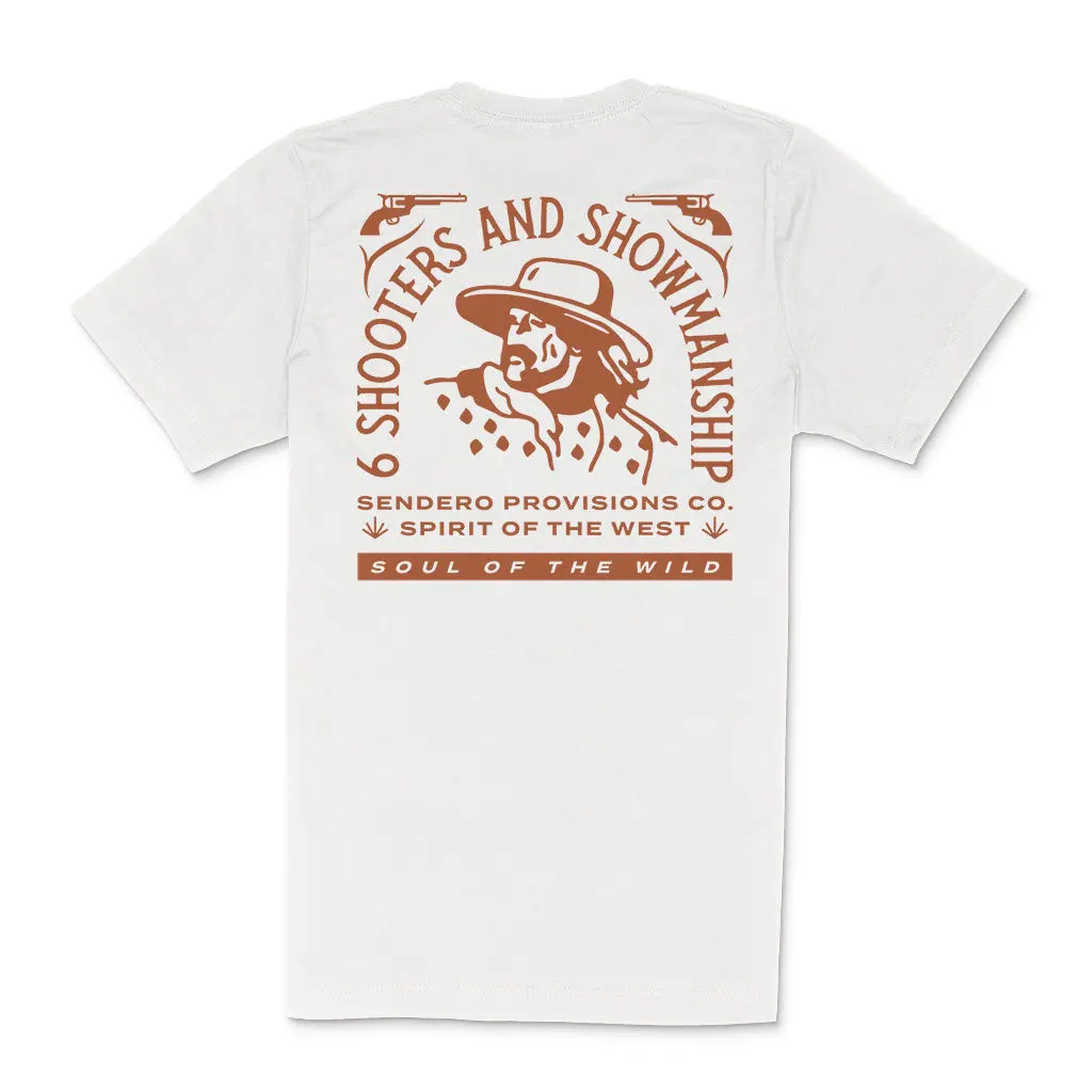 Sendero Provisions 6 Shooter Vintage T-Shirt In White 1