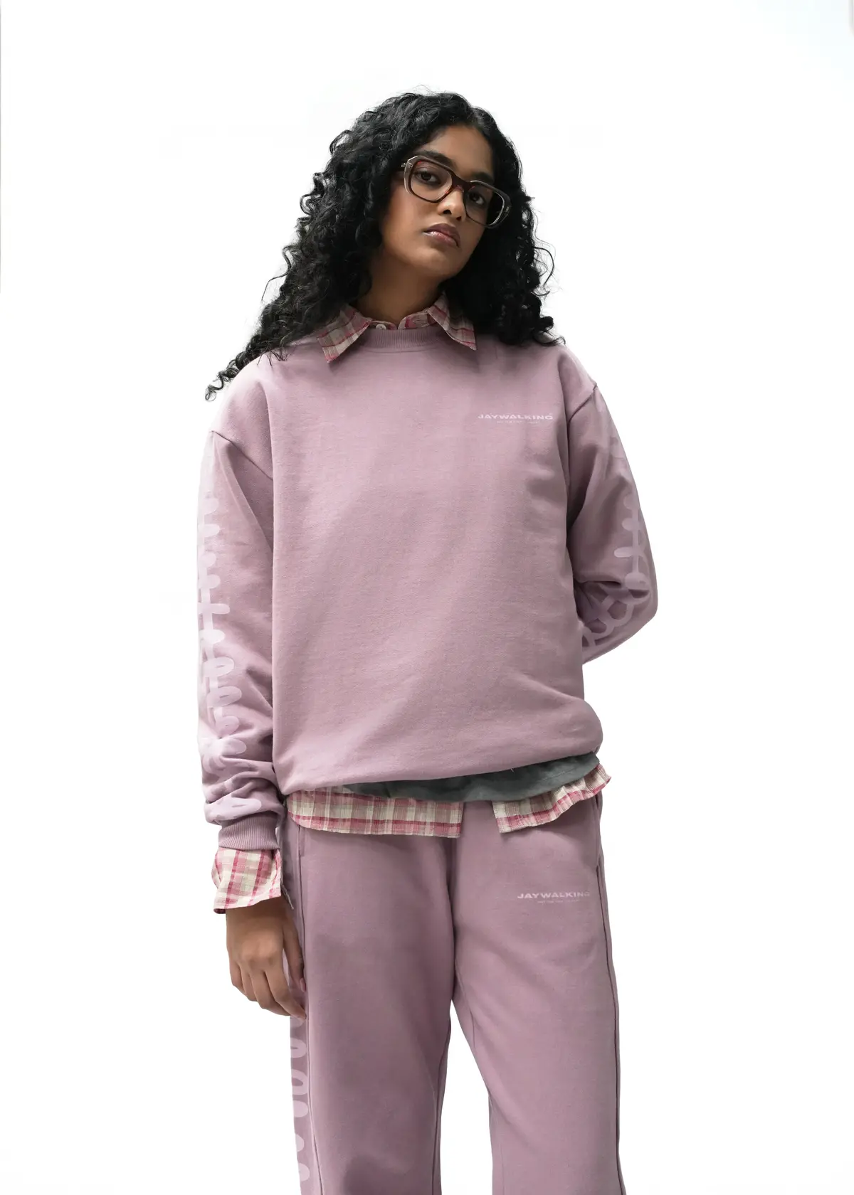 Squiggly Sweatshirt In Mauve [Unisex] 1