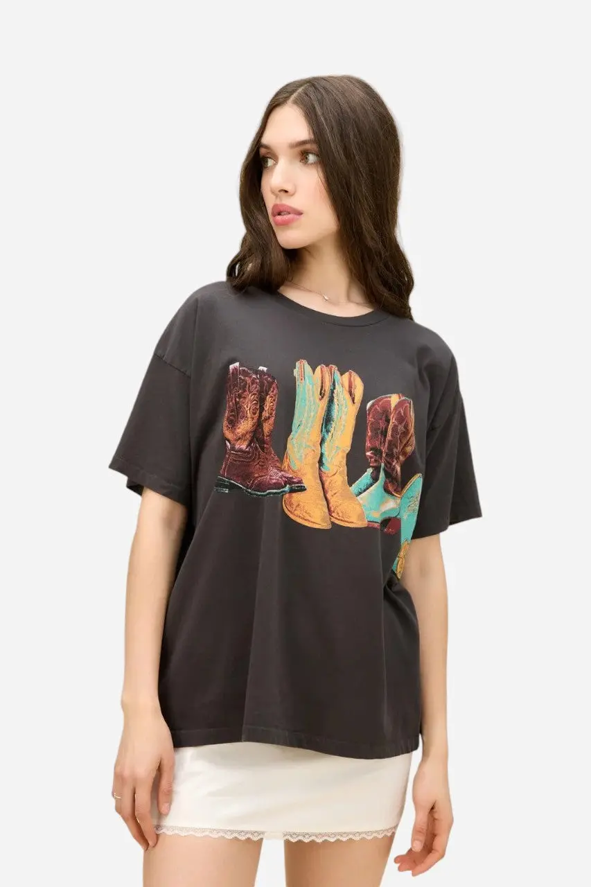 Daydreamer La Kick Off Your Boots Black Tee 1