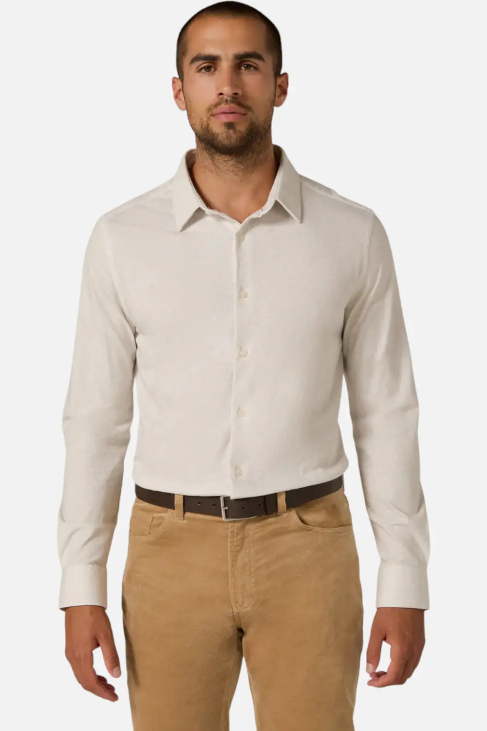 7 Diamonds Monty Long Sleeve Shirt In Natural 1