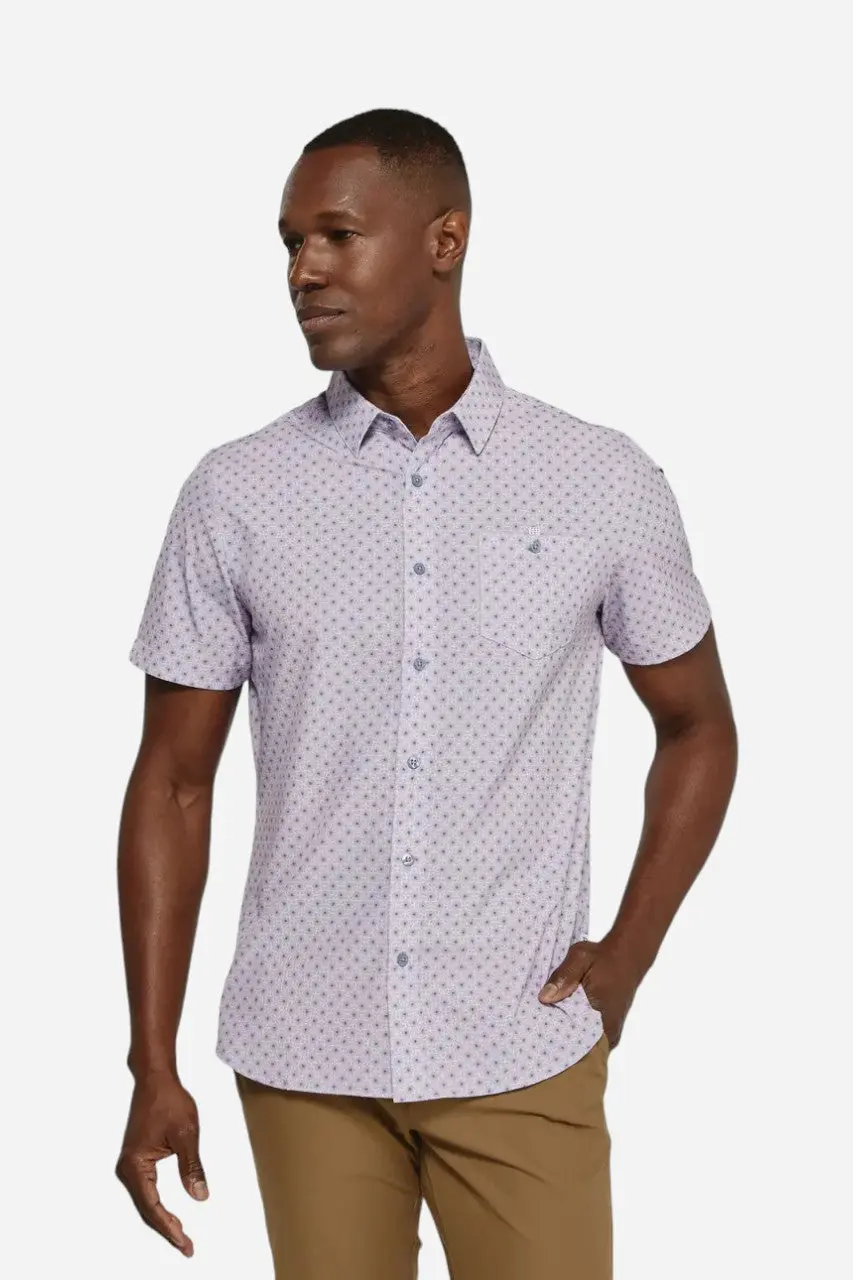 7 Diamonds Eldon Short Sleeve Shirt In Dusty Mauve 1