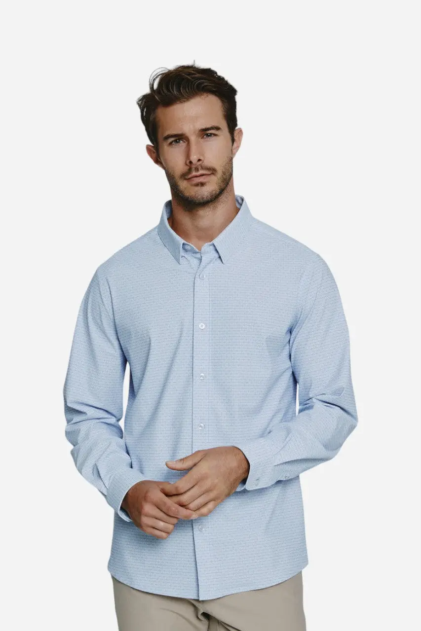 7 Diamonds Elias Long Sleeve Shirt In Blue 1