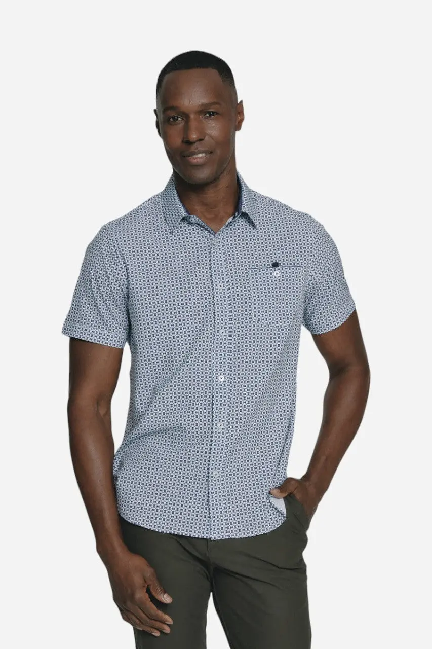 7 Diamonds Halden Short Sleeve Shirt In Coral 1