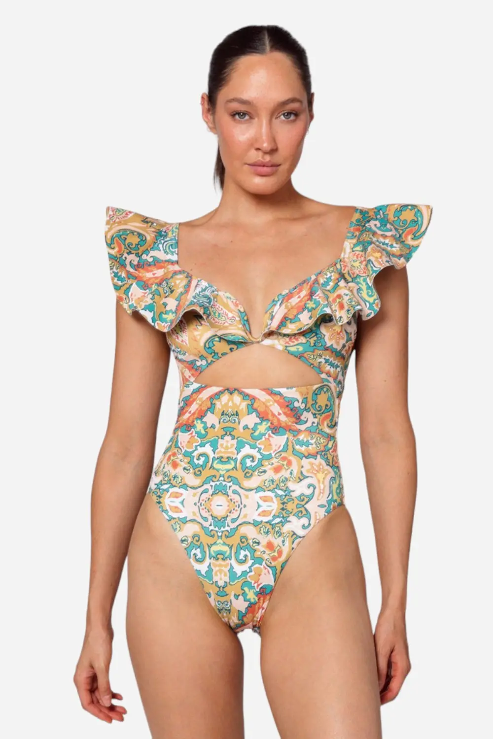 Cleobella Harlow One Piece Swimsuit In Las Palmas 1