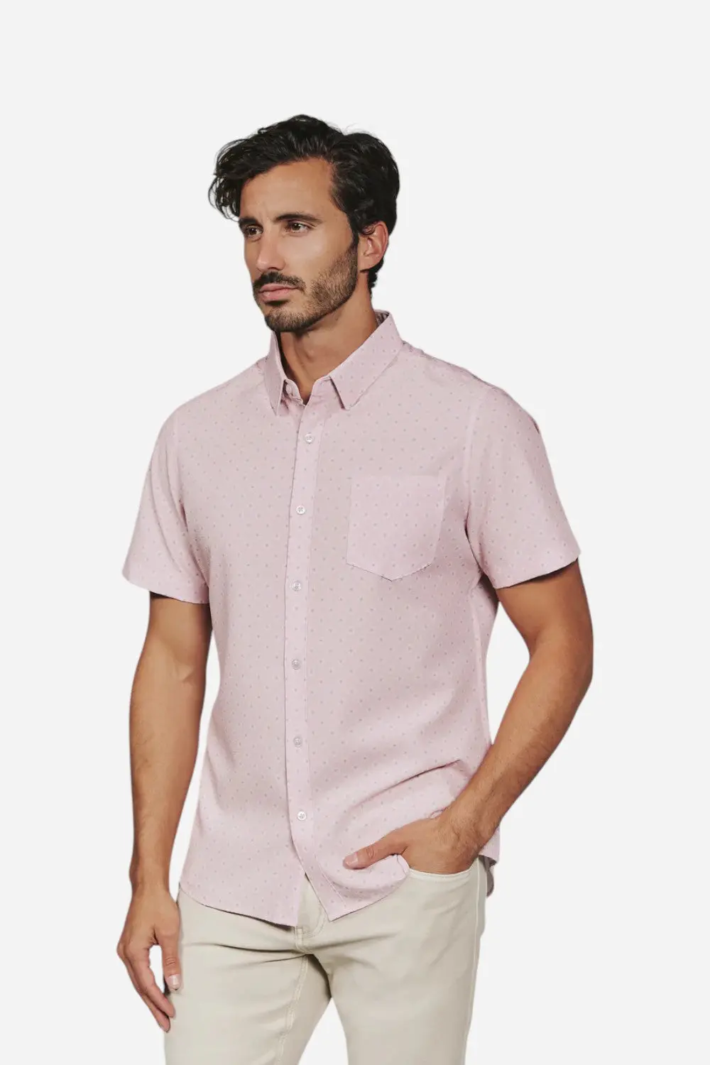 7 Diamonds Kanan Short Sleeve Shirt In Rose 1