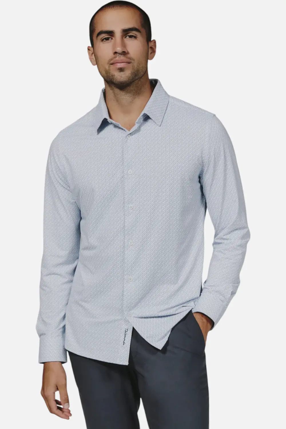 7 Diamonds Pesaro Long Sleeve In Light Blue 1