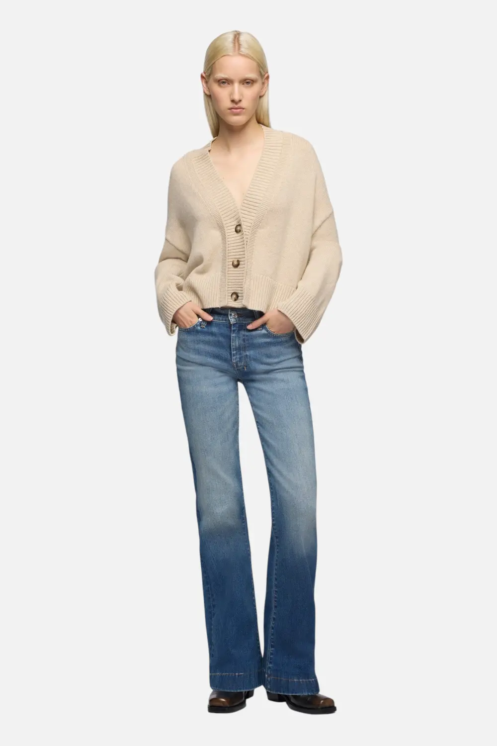 7 For All Mankind Dojo Jeans In Faded Echo 1