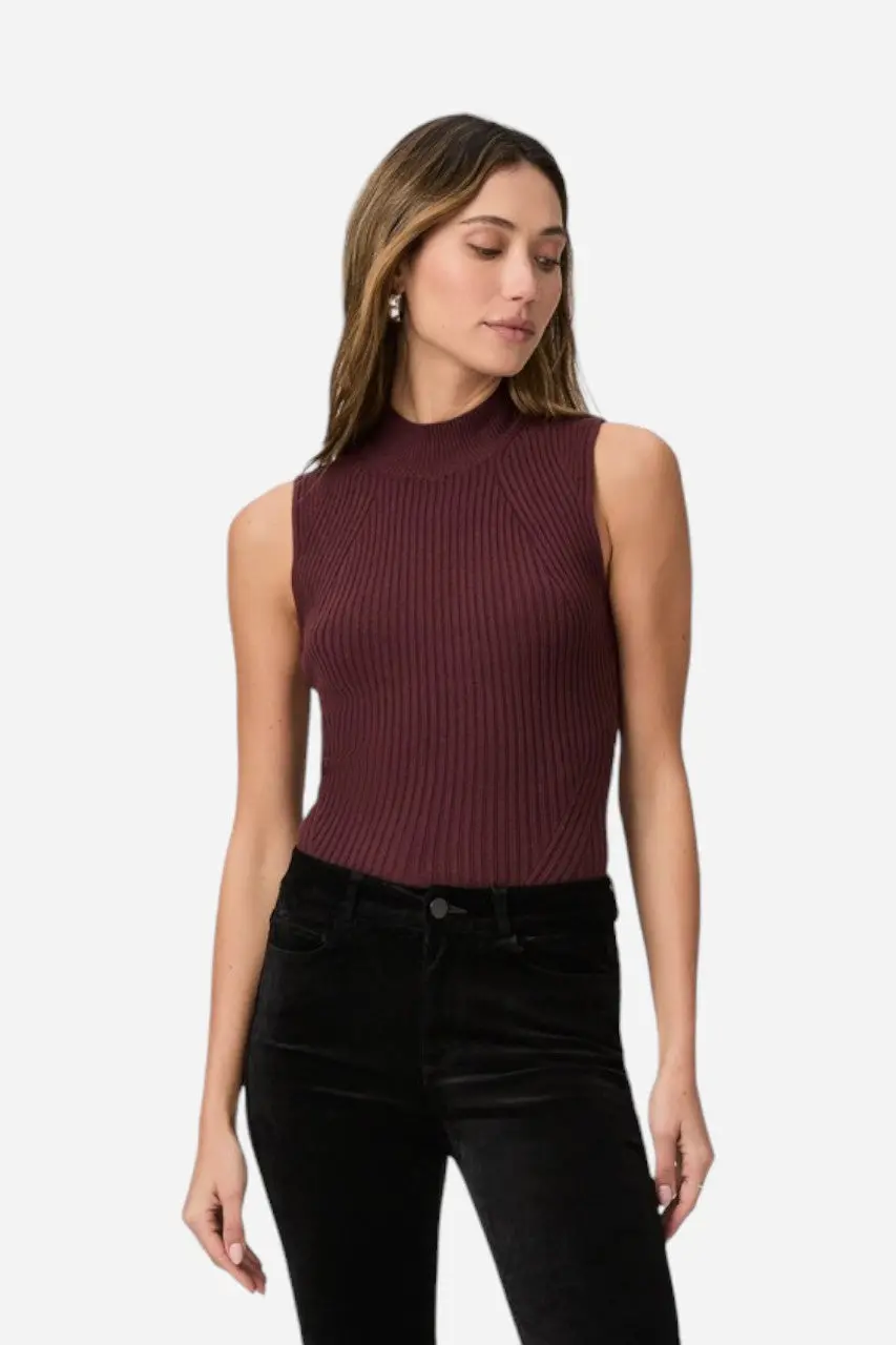 Paige Fidelia Tank Oxblood 1