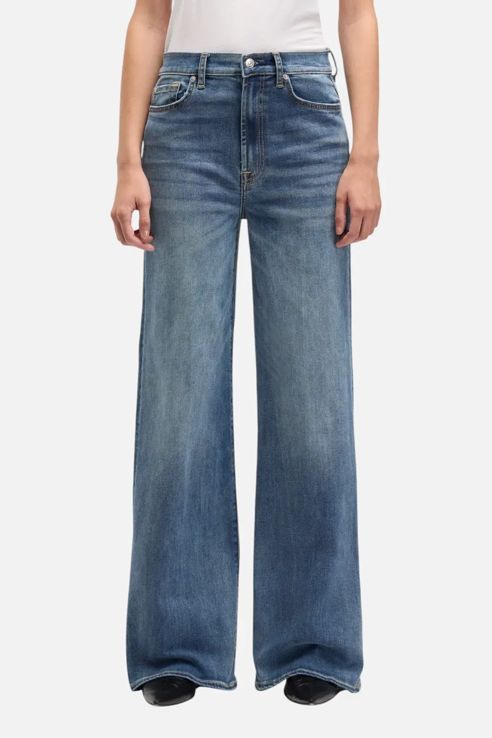 7 For All Mankind Ultra High Rise Jo Swim Illusion 1