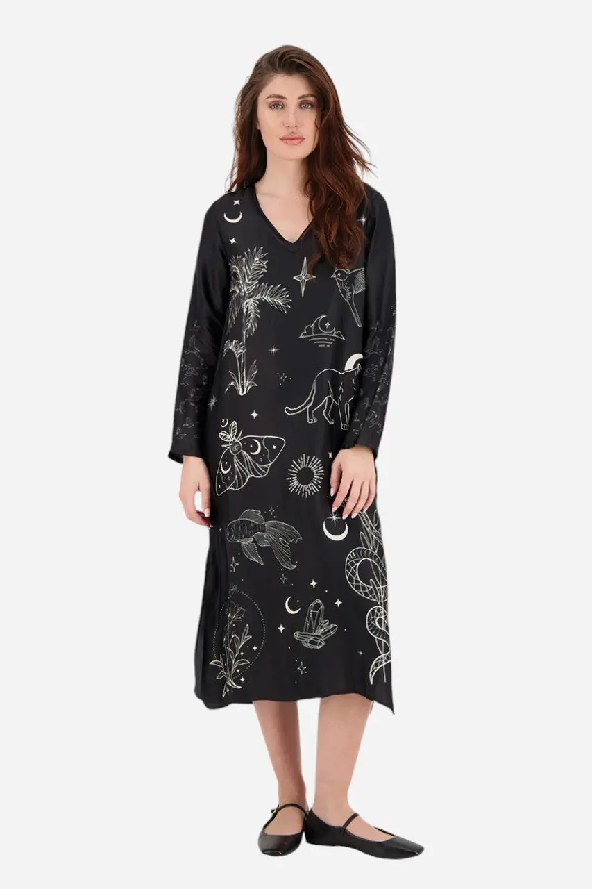 Me369 Violet V-Neck Magic T-Dress 1