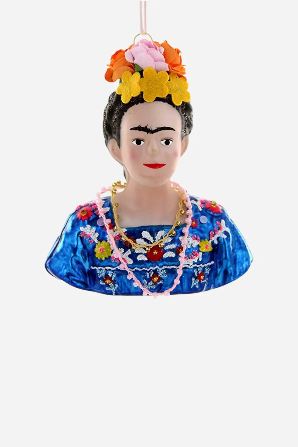 Frida Blue Bust Ornament 1