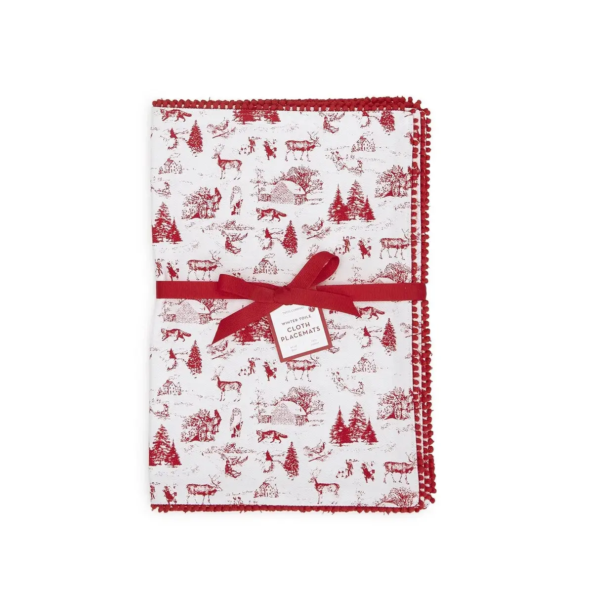 Red Winter Toile Placemats S/4 1