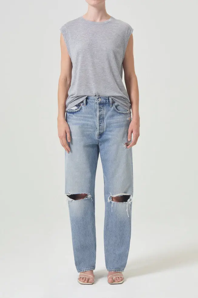 Agolde 90'S Mid Rise Straight Jeans In Threadbare 1