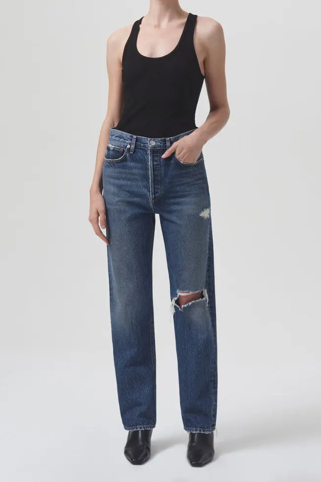 Agolde 90'S Pinch Waist High Rise Straight Jeans In Playground 1