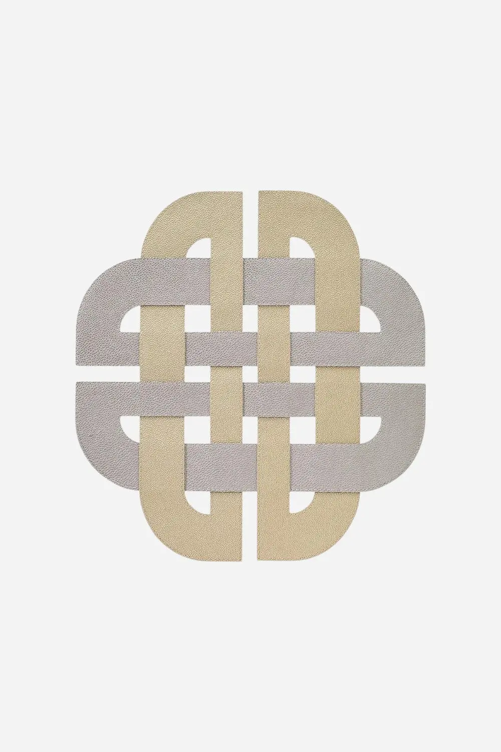 Galway Mat Gold & Gray Set Of 4 1