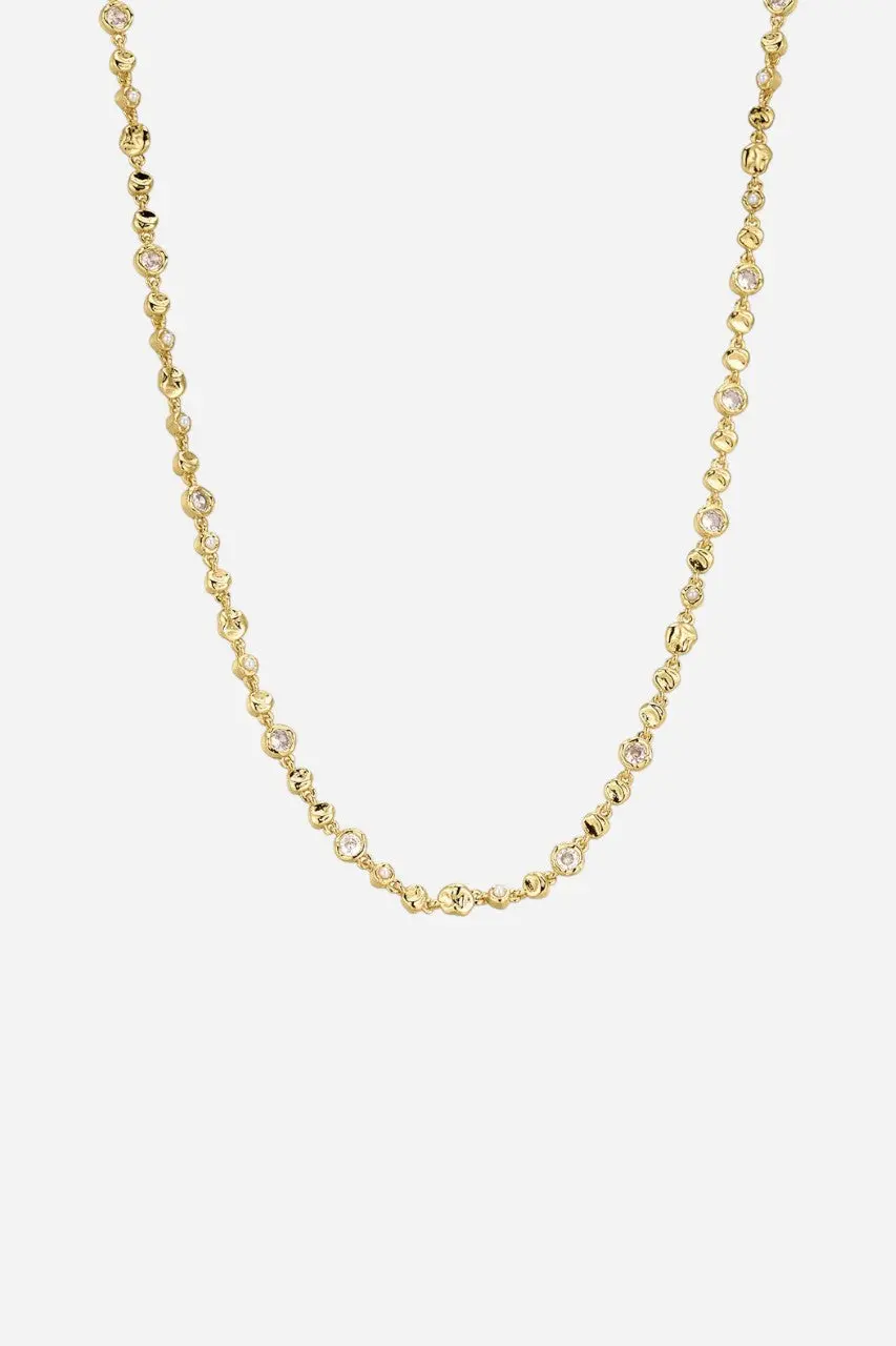 Luv Aj Eclectic Tennis Necklace Gold 1