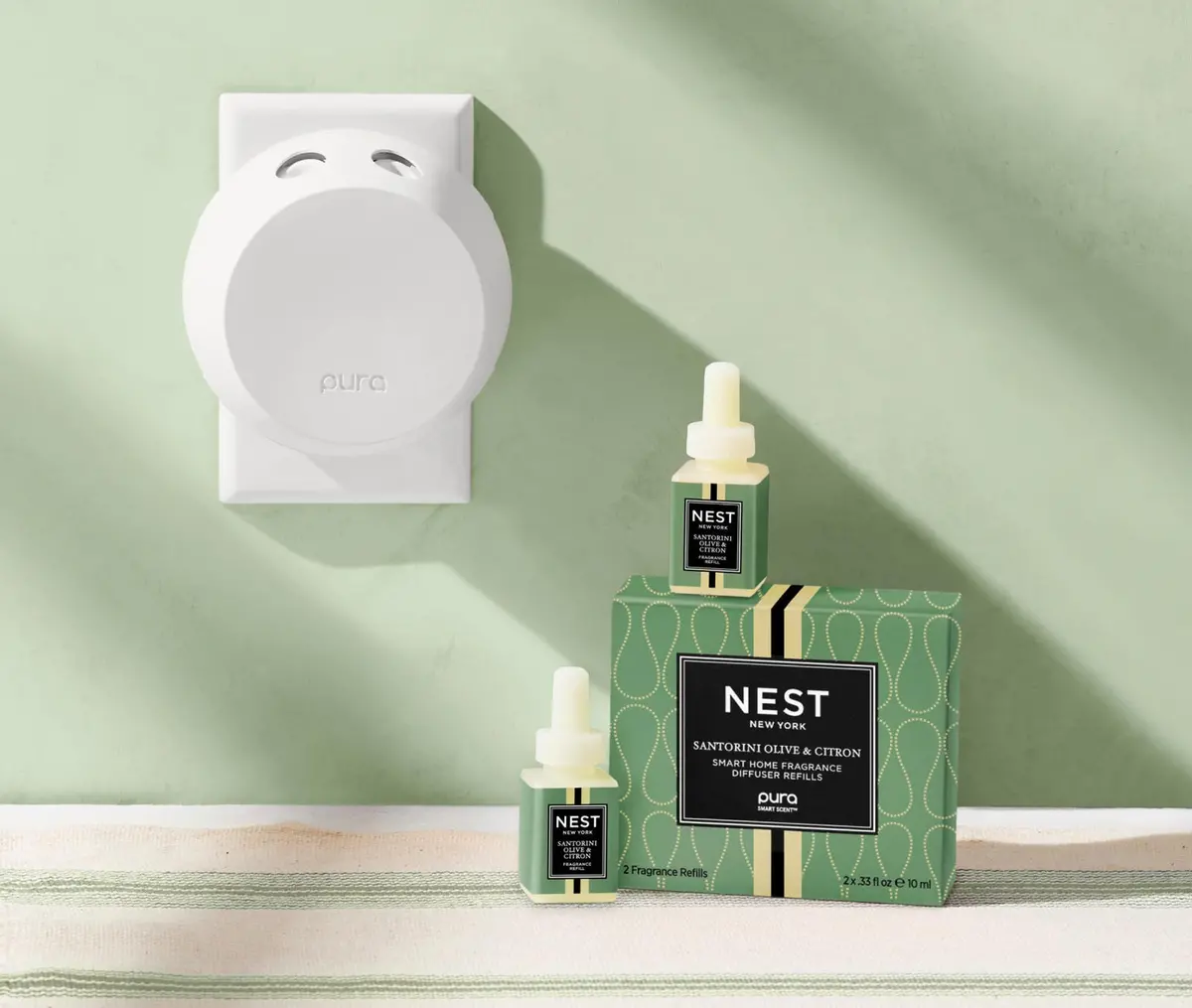 Nest Santorini Olive & Citron Refill Duo For Pura Smart 2