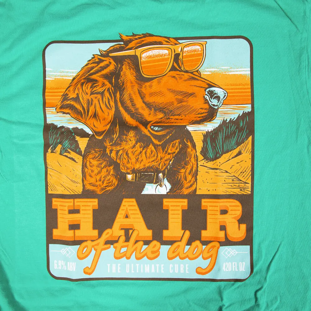 Old Row The Hair Of The Dog Pocket Tee In Island Green 2