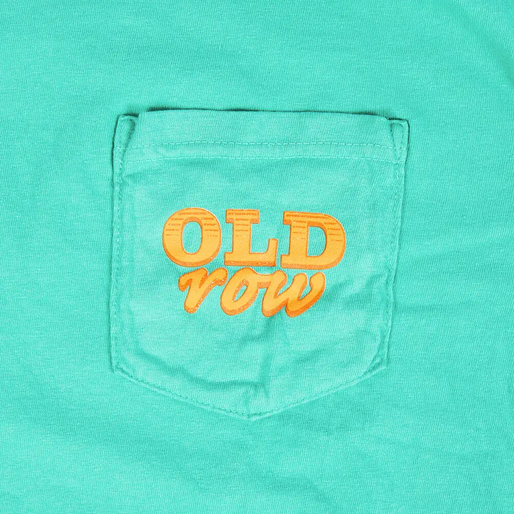 Old Row The Hair Of The Dog Pocket Tee In Island Green 3