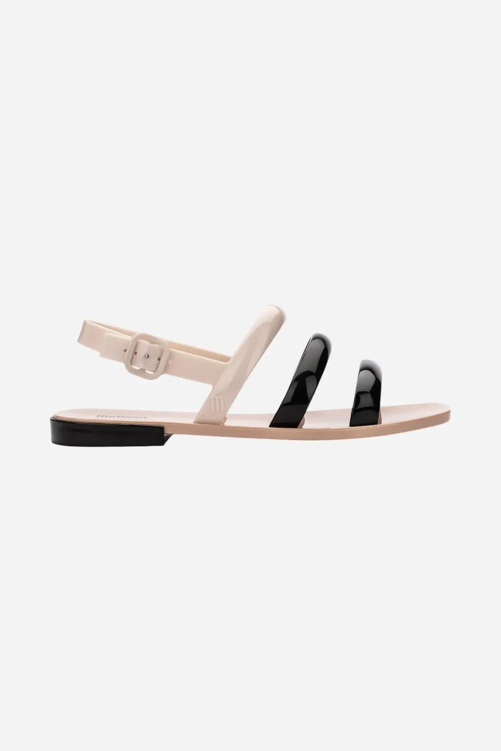Melissa Essential Wave Sandals In Beige/Black 1