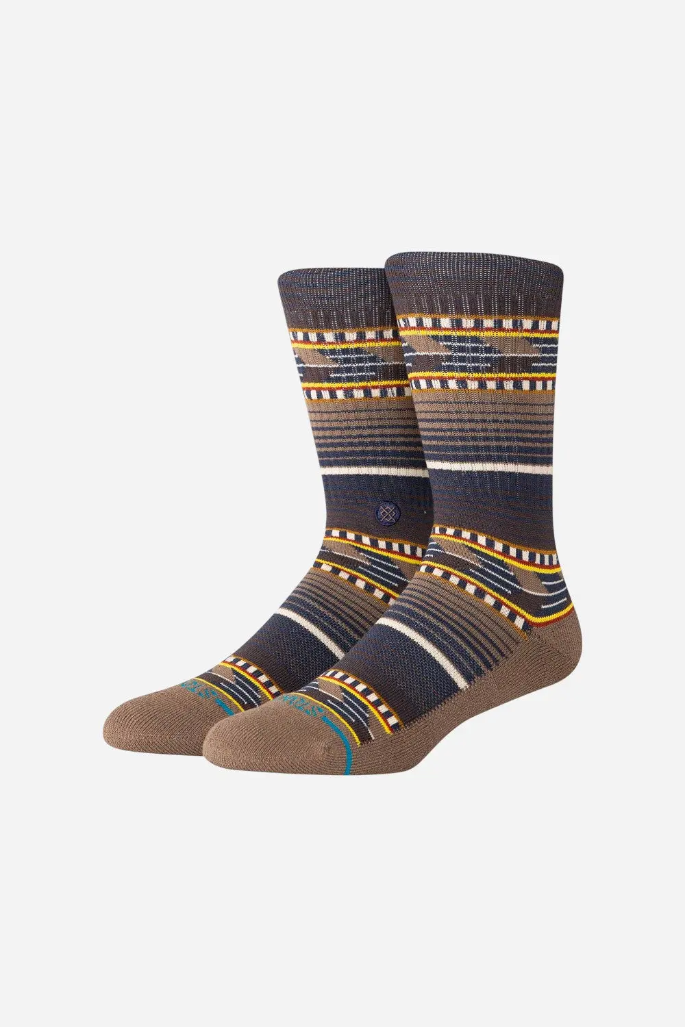 Stance Cedar Rock Crew Socks In Brown 1
