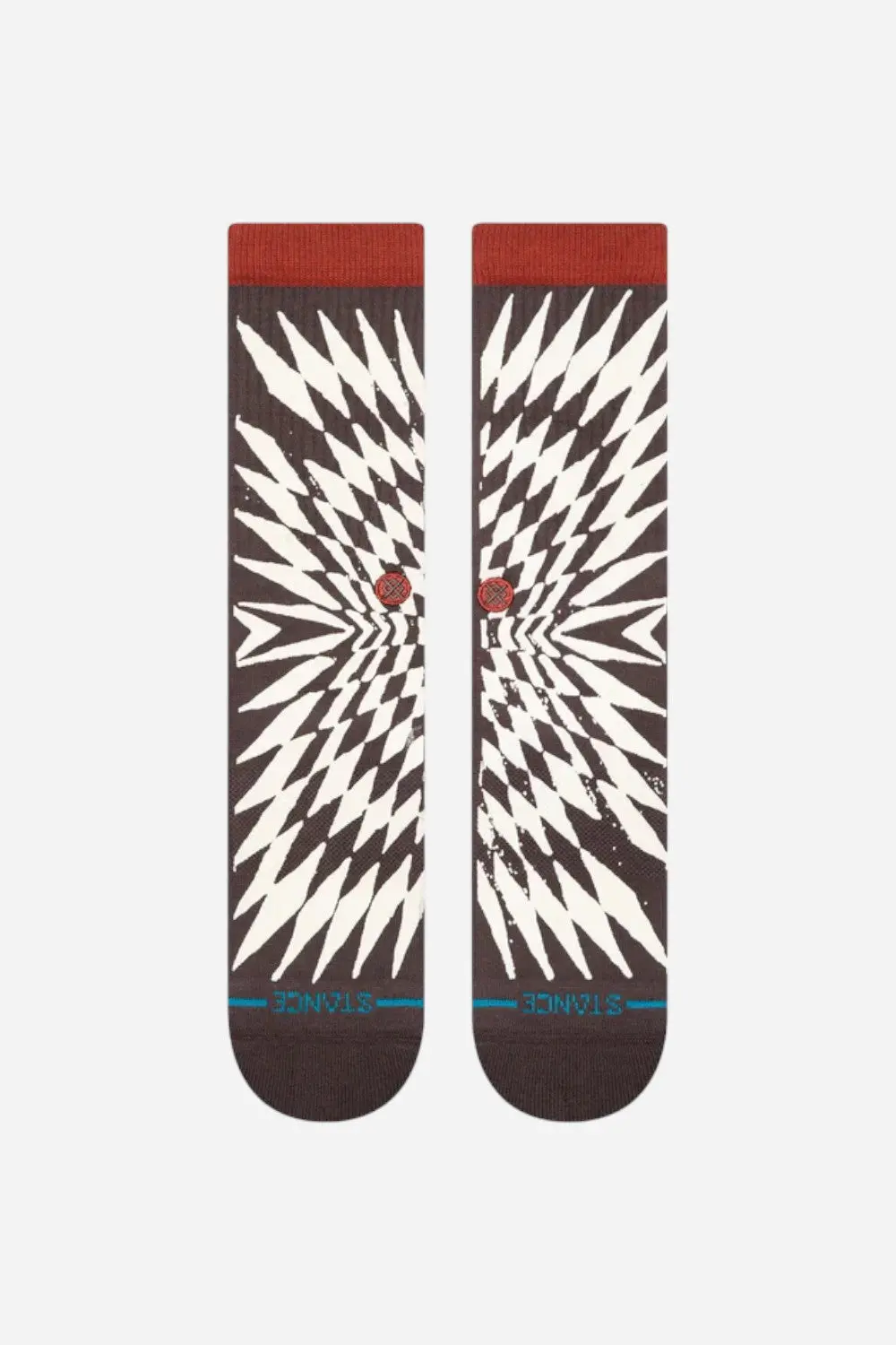 Stance Frackle Crew Socks In Dark Brown 2