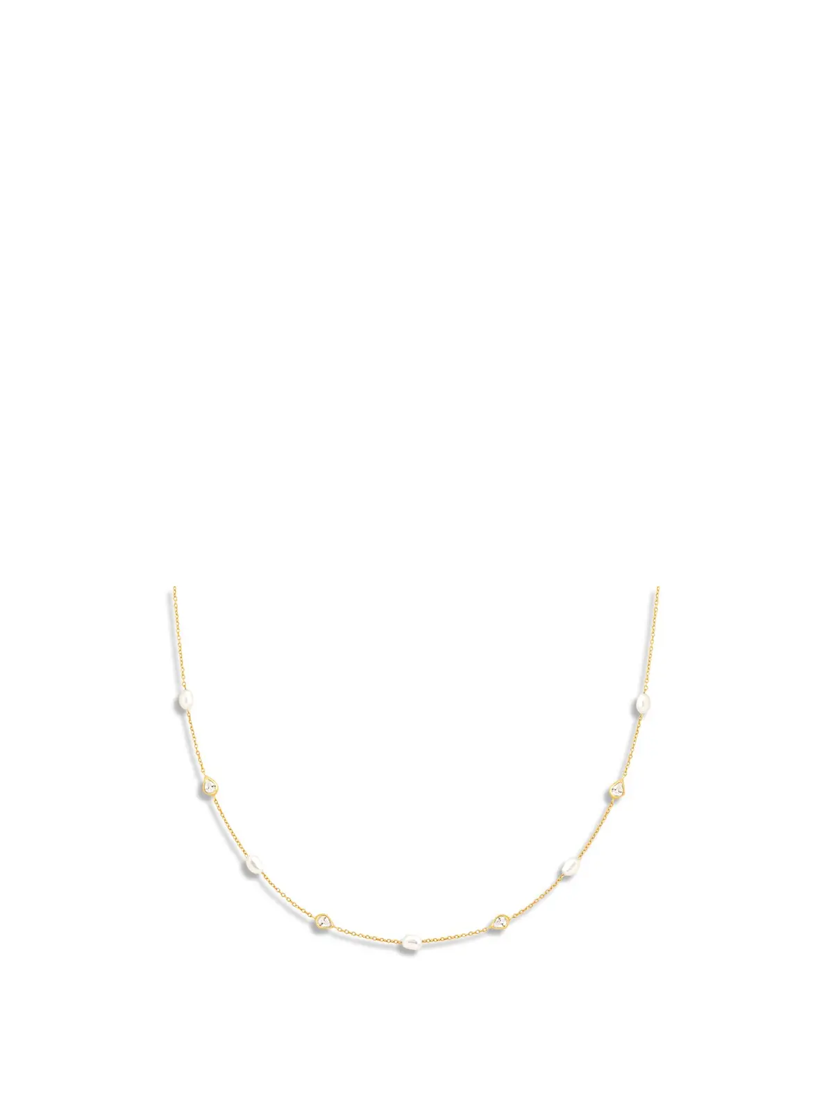 Gold Molten Charm Necklace 1