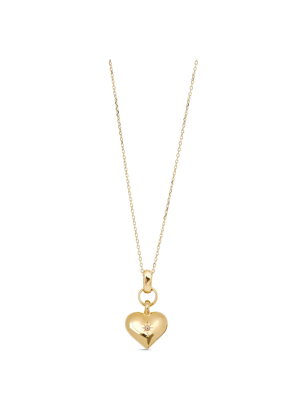 Small Gold Heart On Trace Chain 1