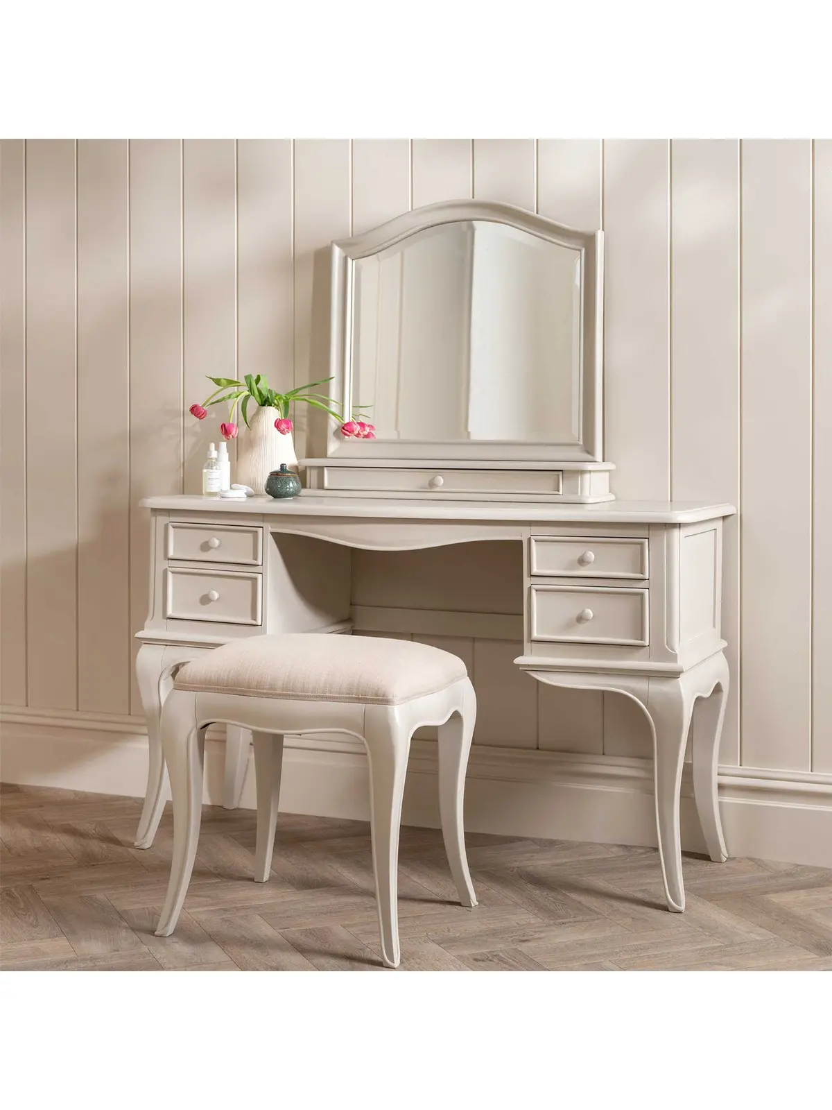 Calista Off White Wooden Gallery Mirror 1