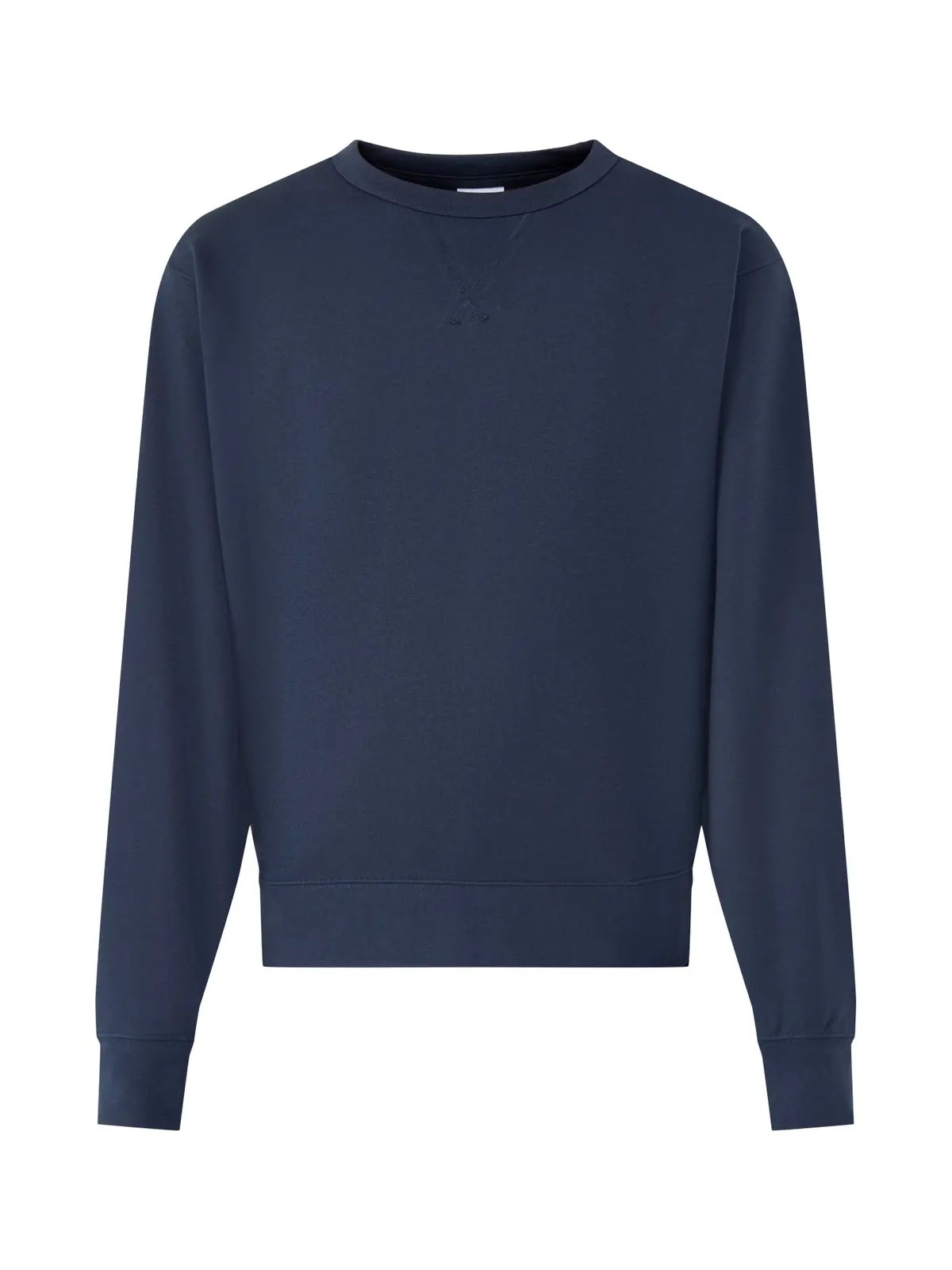 Cotton Navy Long Sleeves Crew Neck Jumper 1