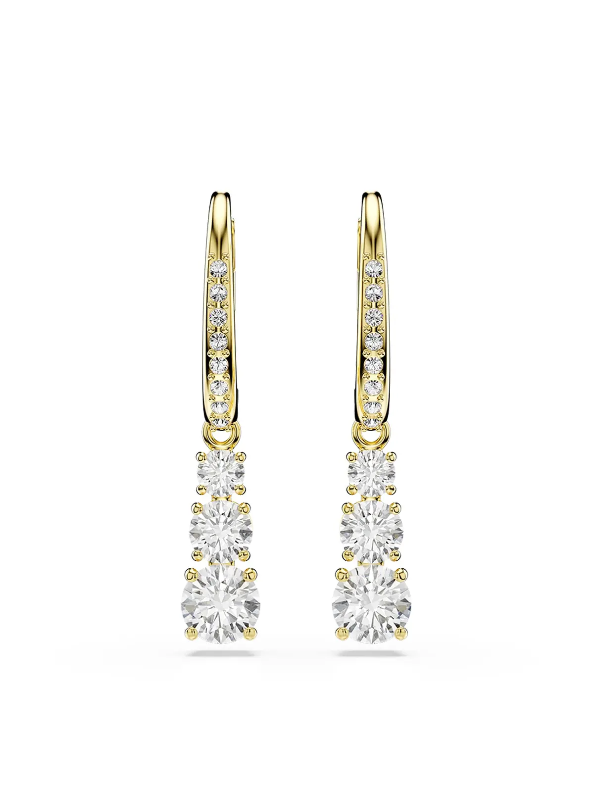 Attract Trilogy Rhodium Drop Earrings 1