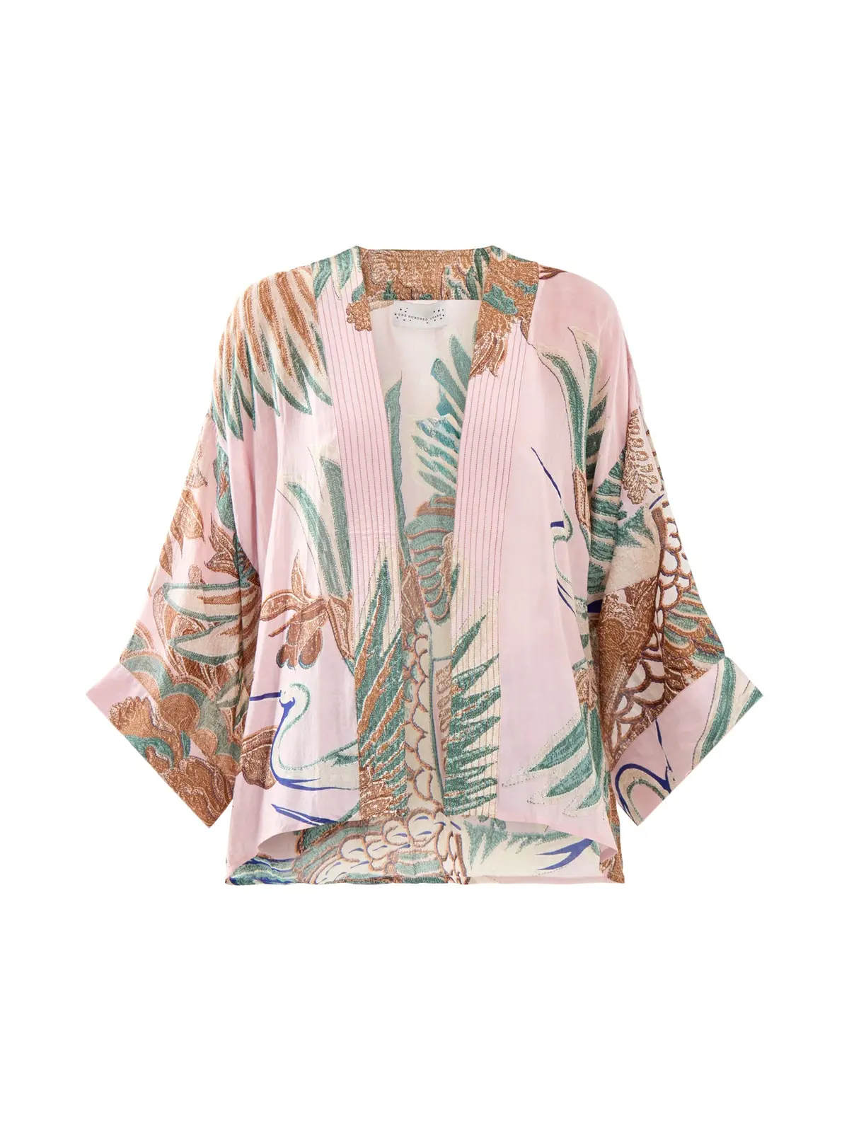 Crane Plaster Short Kimono 1
