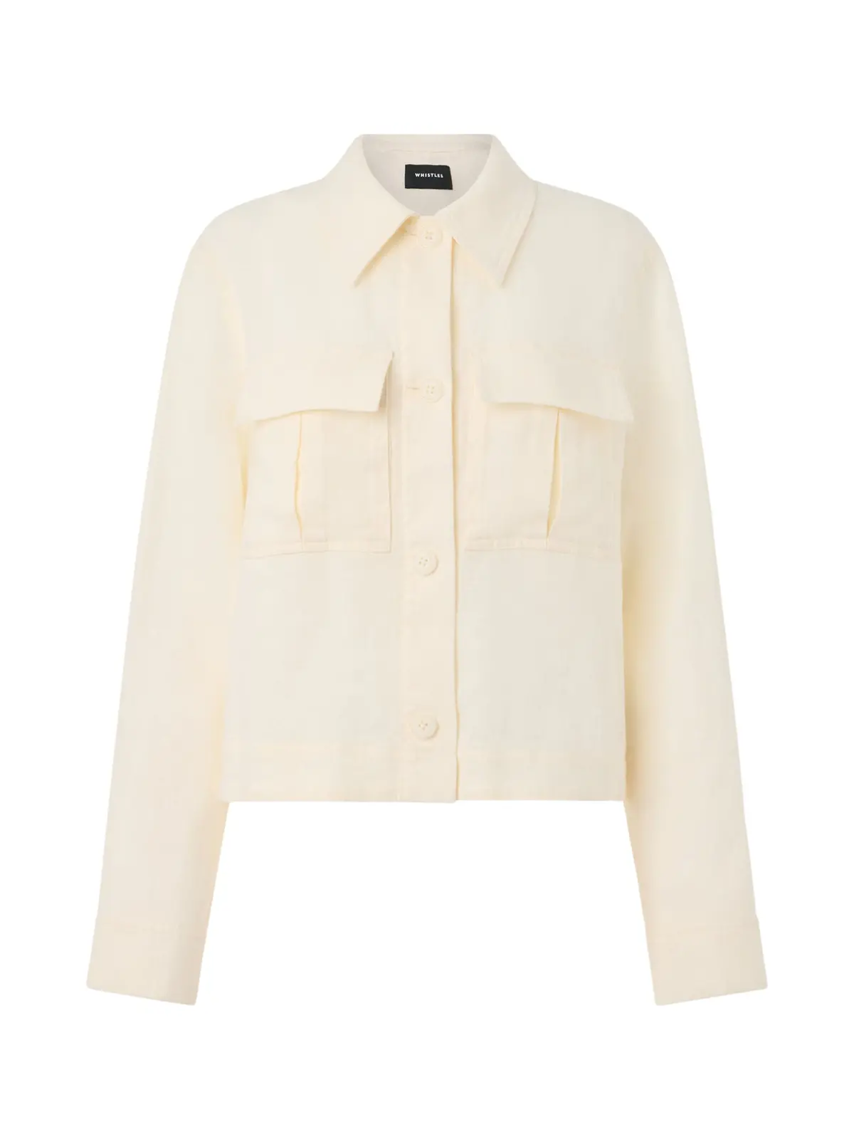 Ivory Abby Linen Casual Jacket 1