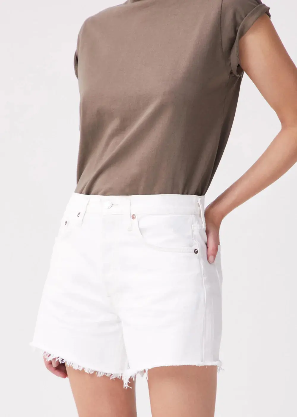 Agolde Parker Long Short Panna Cotta 1