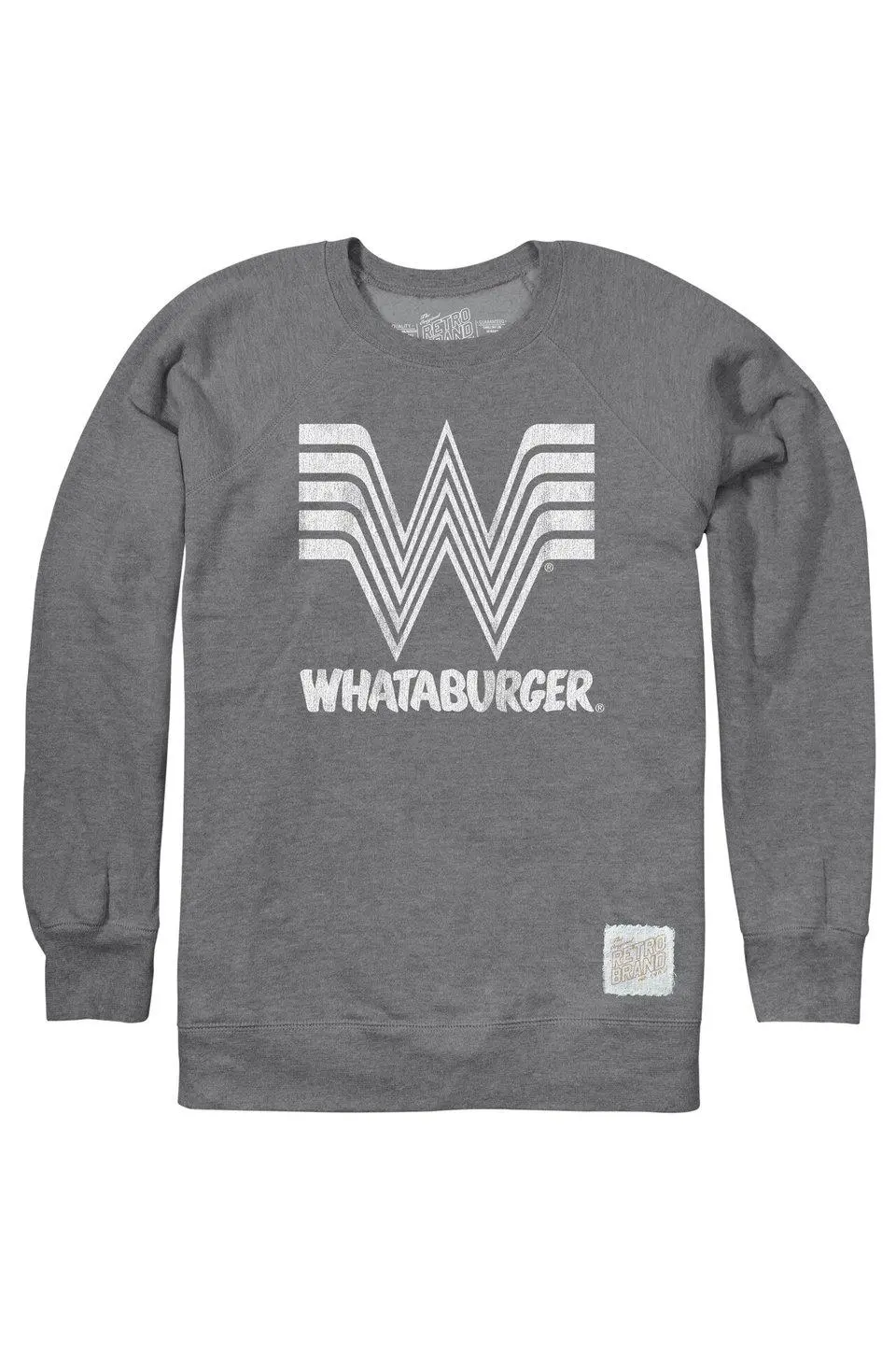 The Original Retro Brand Whataburger Long Sleeve Fleece In Heather Grey 1
