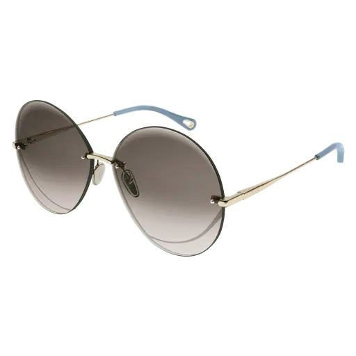 Chloe Gold Sunglasses With Brown Gradient Lenses 1
