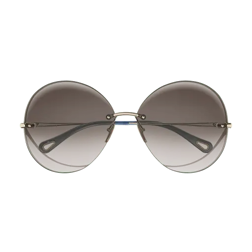 Chloe Gold Sunglasses With Brown Gradient Lenses 2