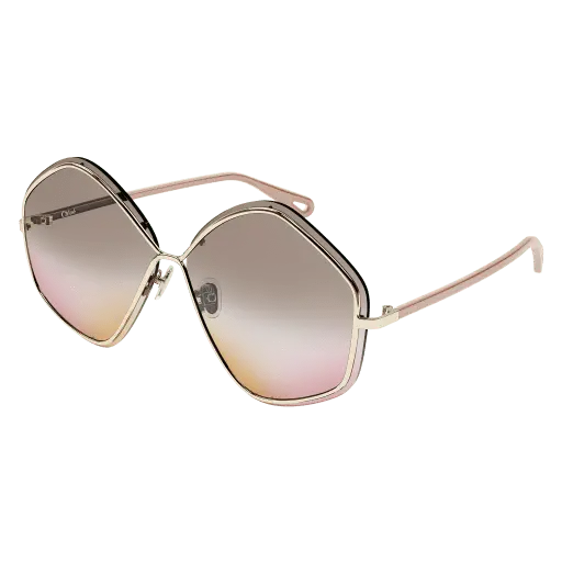 Chloe Gold/Nude Sunglasses With Brown Gradient Lenses 1