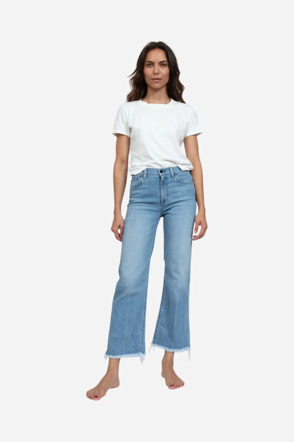 Askkny Crop Wide Leg In Keel Over 5