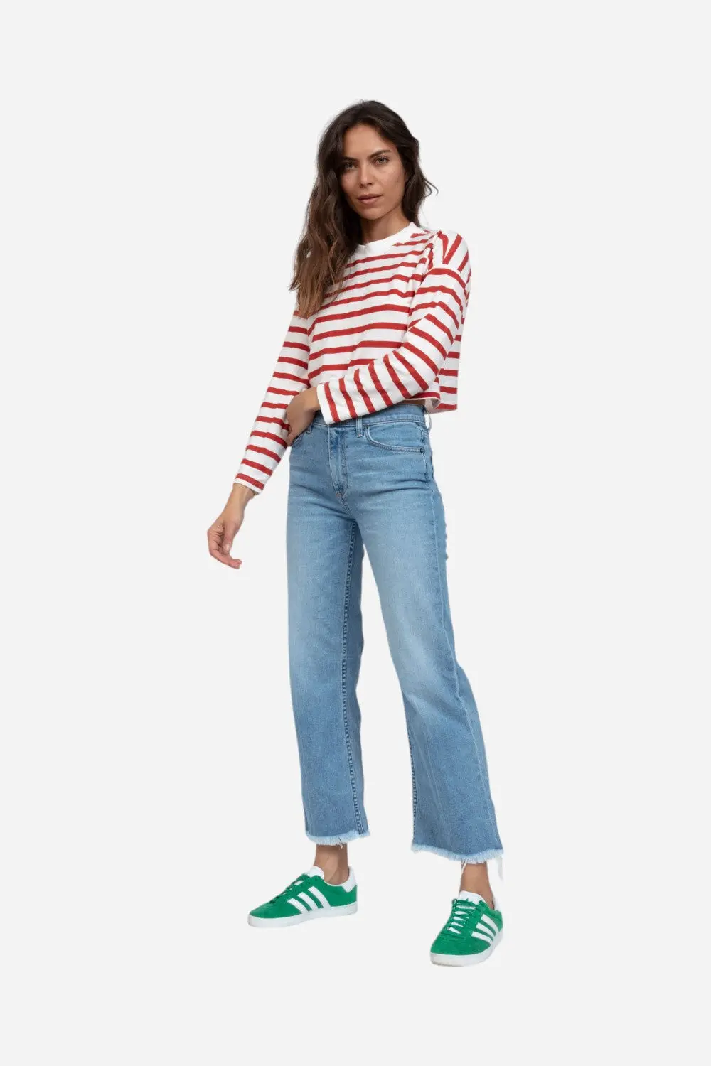 Askkny Crop Wide Leg In Keel Over 6